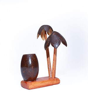 Coconut Shell Pen Holder